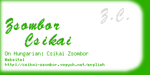 zsombor csikai business card